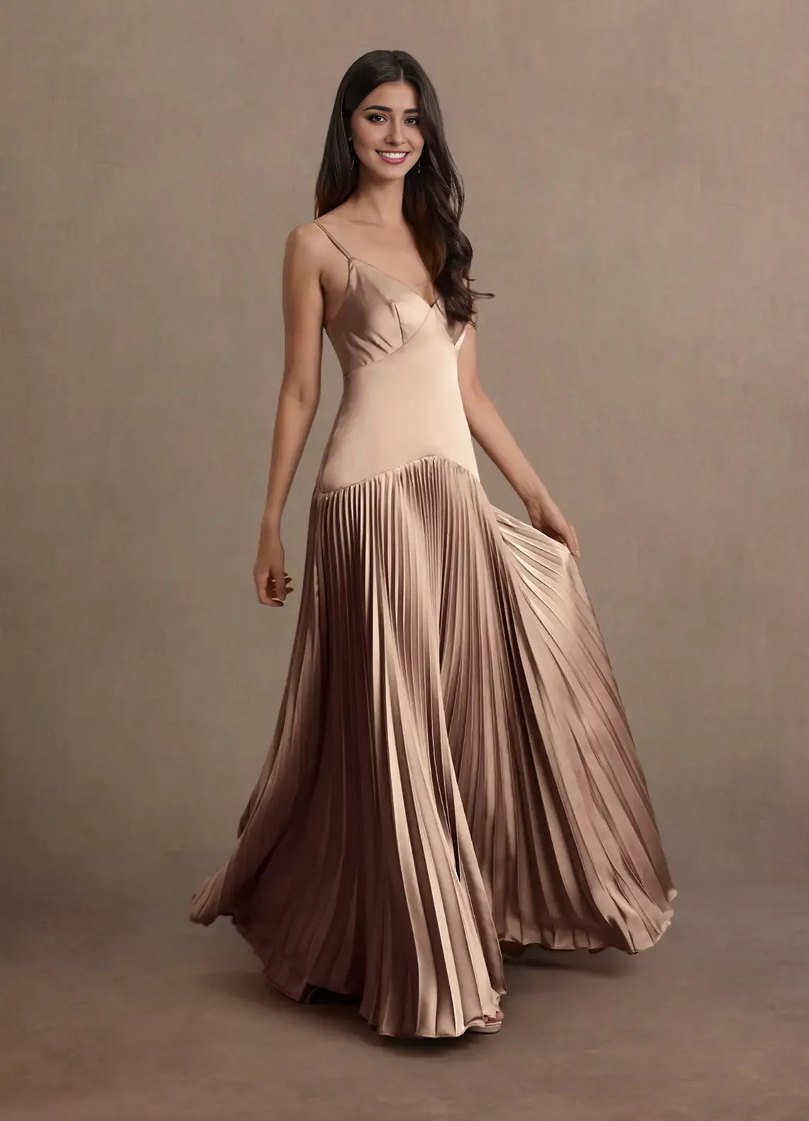 Vestido Weitese azul con tirantes finos, escote en V, elegante vestido largo de fiesta, sin mangas, espalda descubierta, de satén, vestido de noche de corte A. 