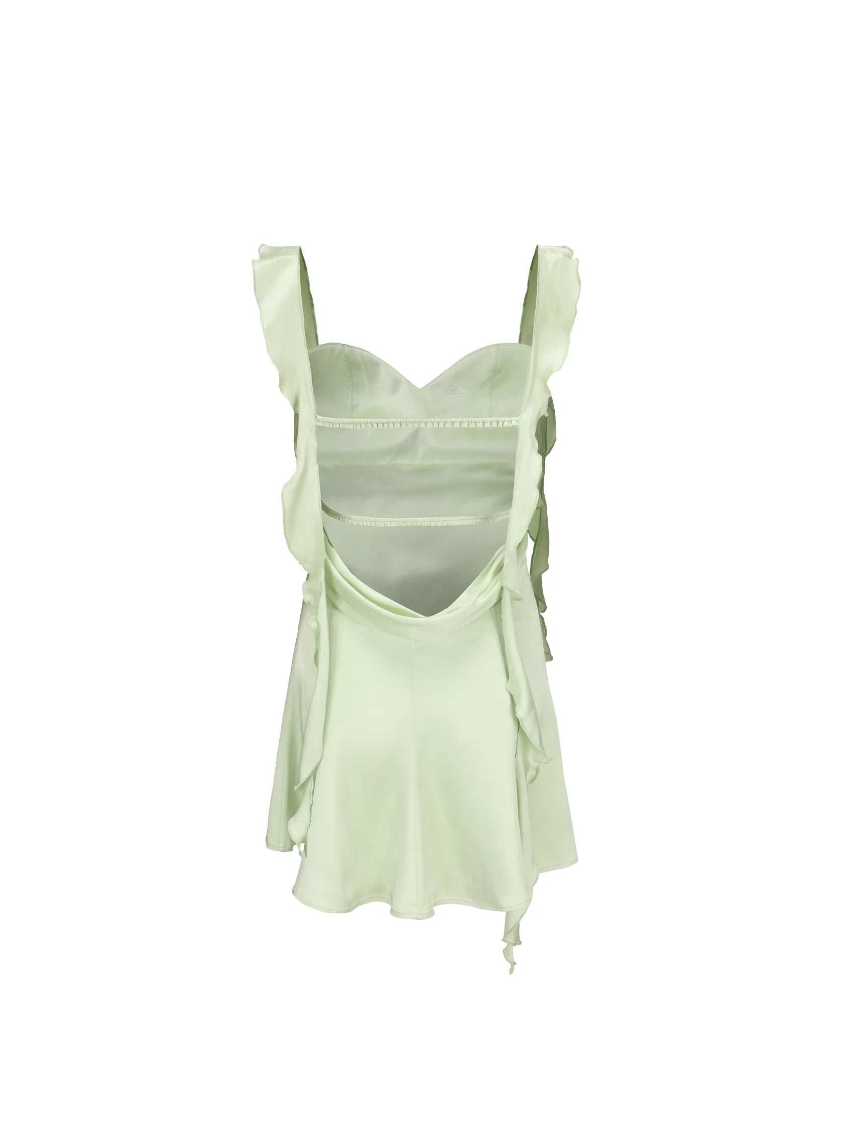 Weitese Dress Wide Straps Strapless Sleeveless Homecoming Dress Open Back White Mini Dress