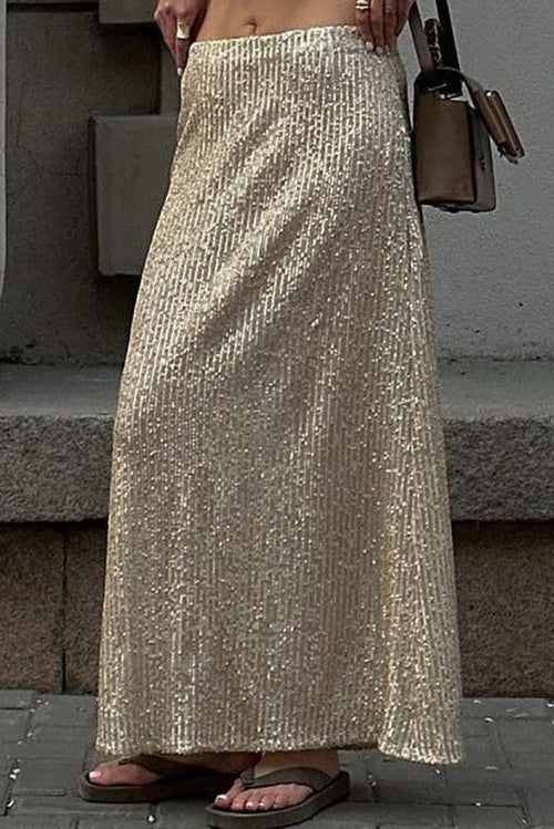 Weitese Dress Women's Casual Holiday Party Sequined Homecoming Dress Ankle-Length Party Dress Lower Body Skirt