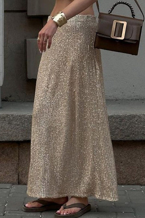 Weitese Dress Women's Casual Holiday Party Sequined Homecoming Dress Ankle-Length Party Dress Lower Body Skirt