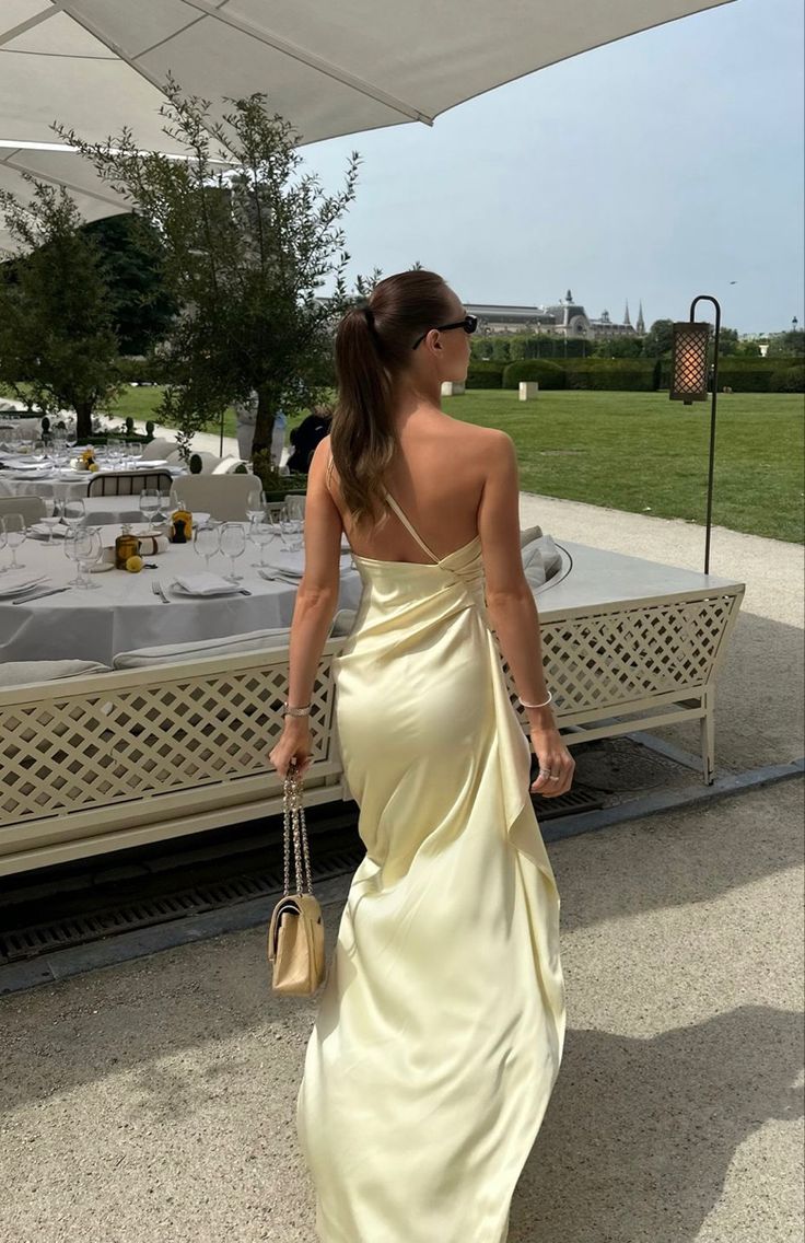 Weitese Dress Yellow One Shoulder Prom Dress Sexy Evening Dress With Side Slit Formal Wear Dresses