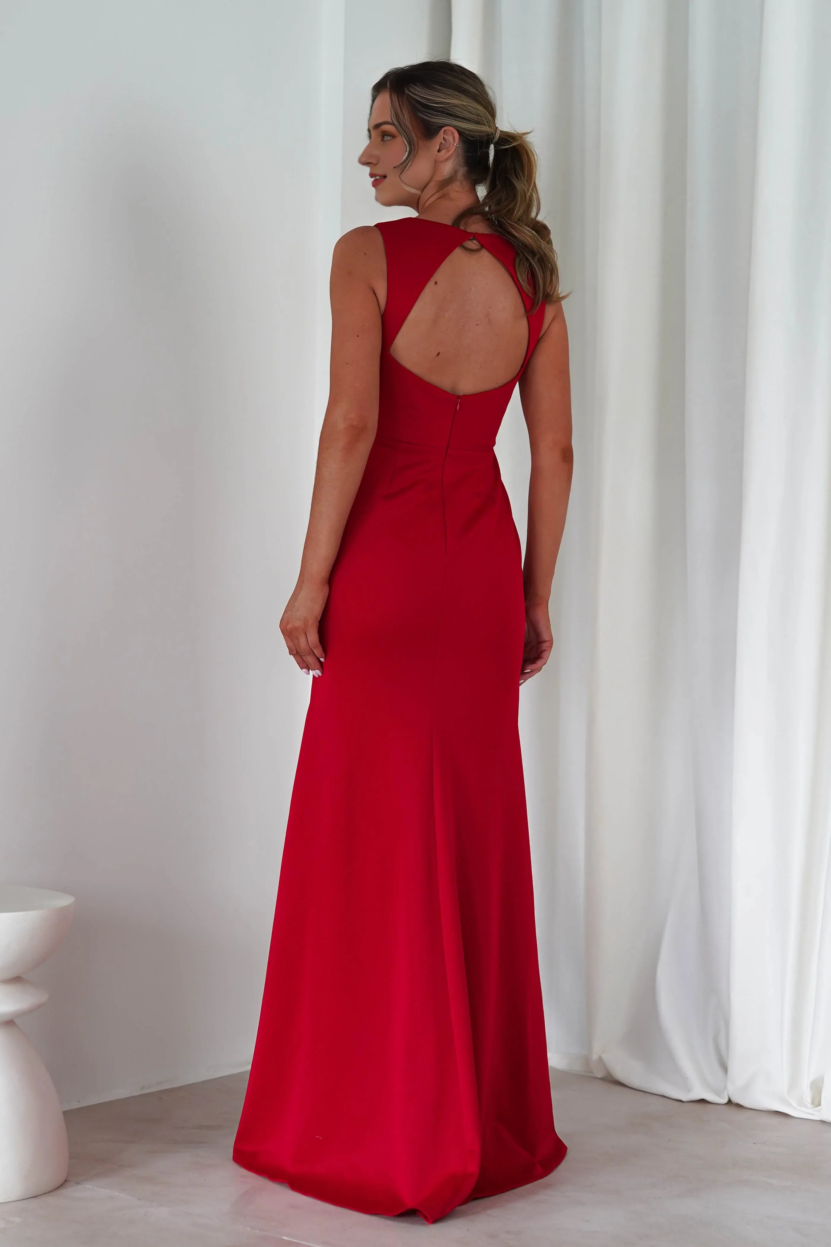 Weitese Dress Bodycon Sleeveless Plunging V Neck Gown Mermaid Sexy High Slit Prom Dress