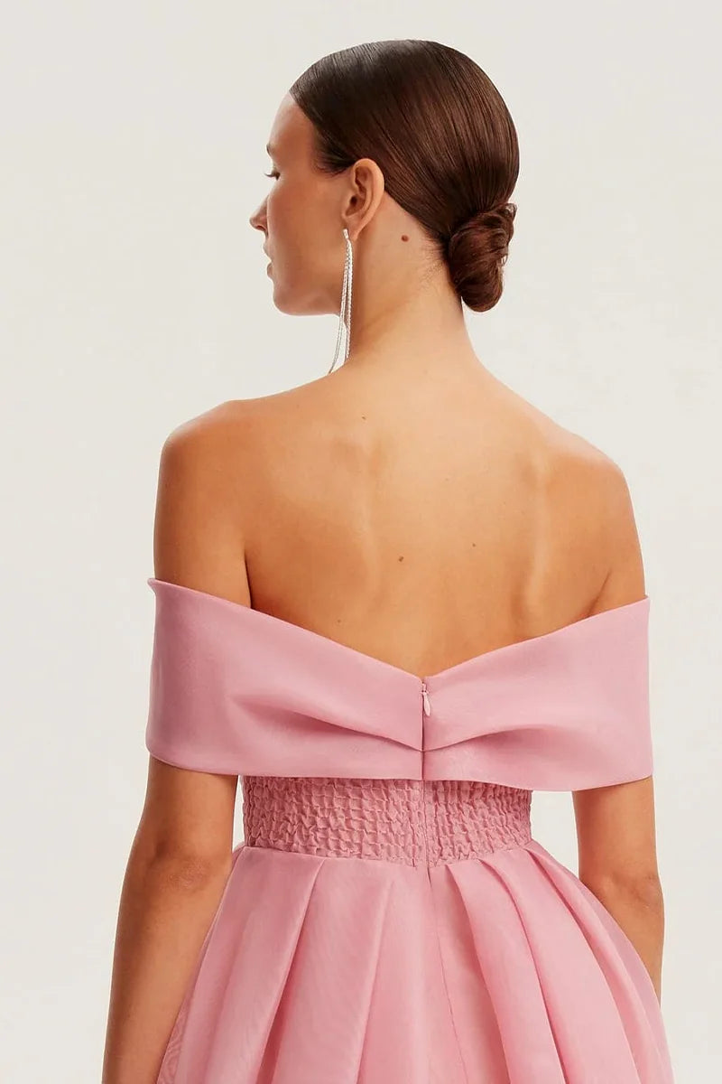 Weitese Prom Dress In Store A-line Off-the-Shoulder Train Maxi Dress With Slit Dresses Evening Wear