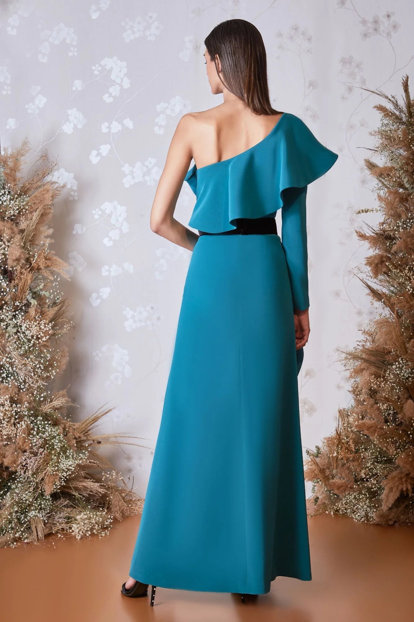 Weitese Prom Dress Stores Asymmetric Neck One-shoulder/column Ruffles Side Slit Formal Women's Dresses