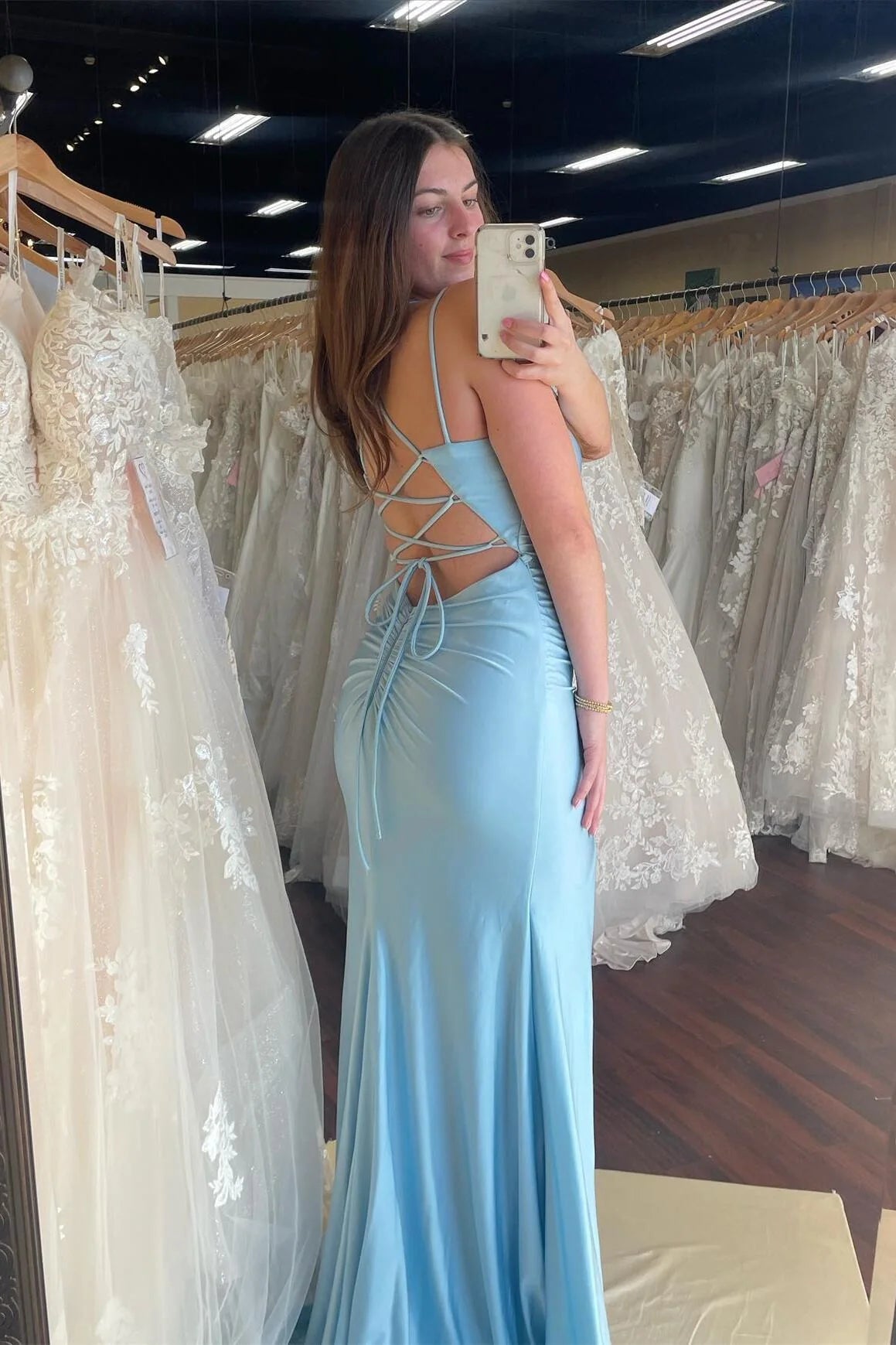 Weitese Simply Purple Mermaid Backless Long Prom Dress with Slit Floor Length Prom Dress Prom Dresses Stores