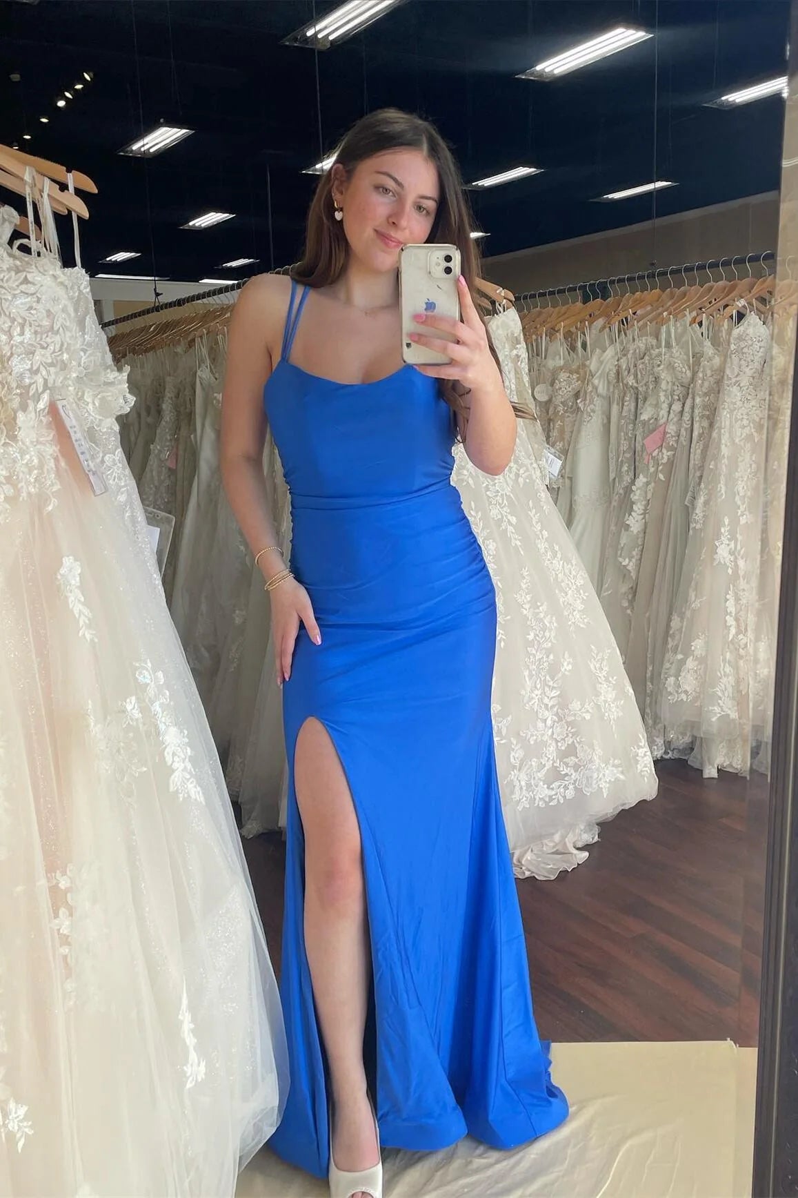 Weitese Simply Purple Mermaid Backless Long Prom Dress with Slit Floor Length Prom Dress Prom Dresses Stores