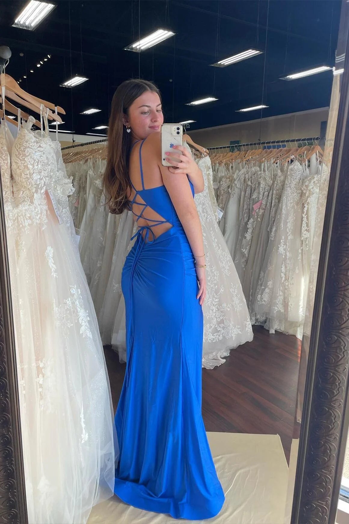 Weitese Simply Purple Mermaid Backless Long Prom Dress with Slit Floor Length Prom Dress Prom Dresses Stores