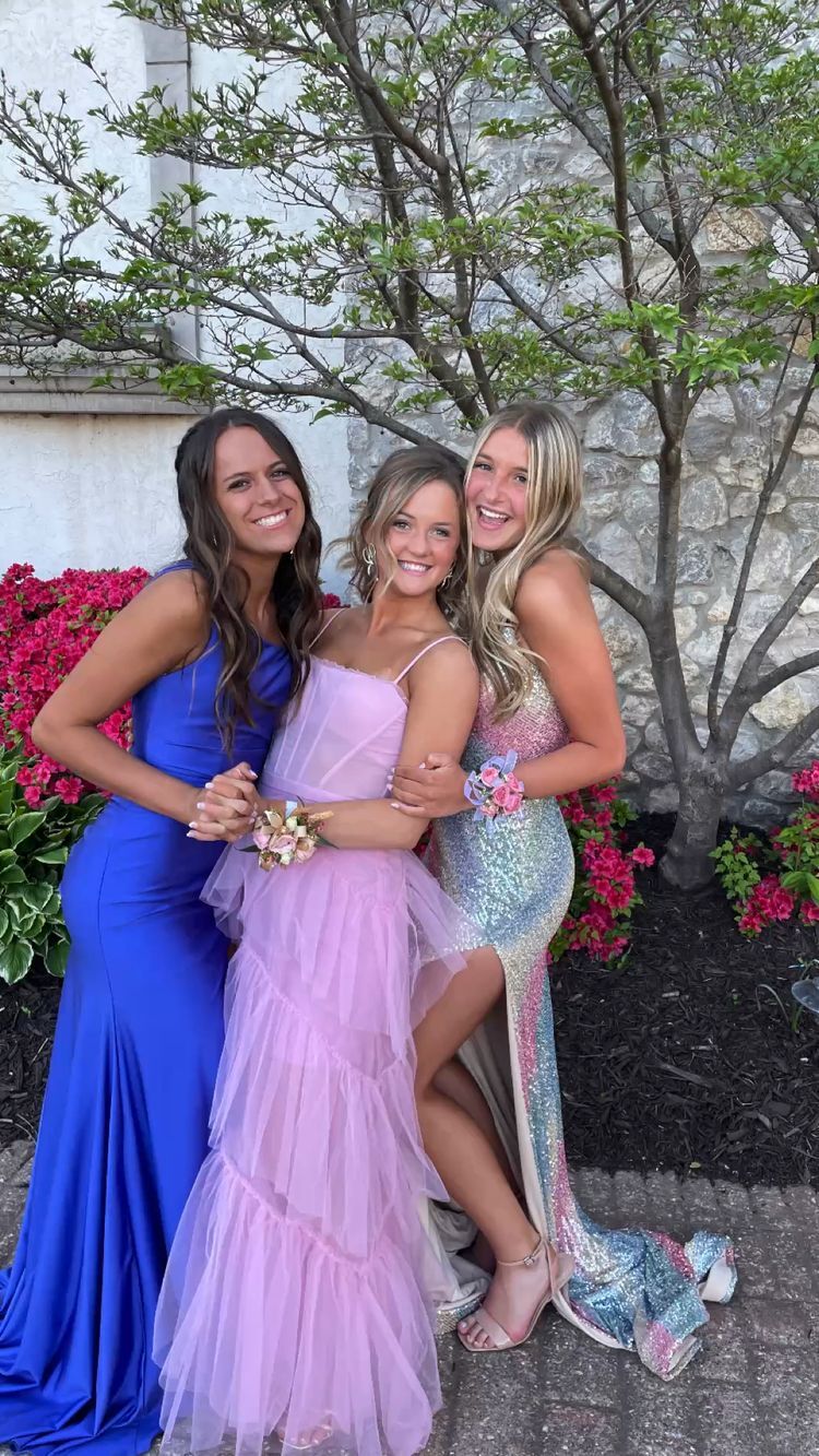 Weitese Spaghetti Straps A-line Black Tiered Ruffle Tulle Long Party Dress Prom Dress Prom Dresses Stores