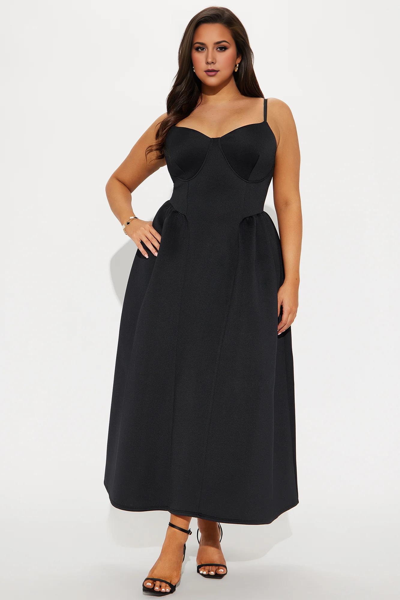 Weitese Dress A Line Gown Black Party Dress Off Shoulder Sleeveless With Ankle Length