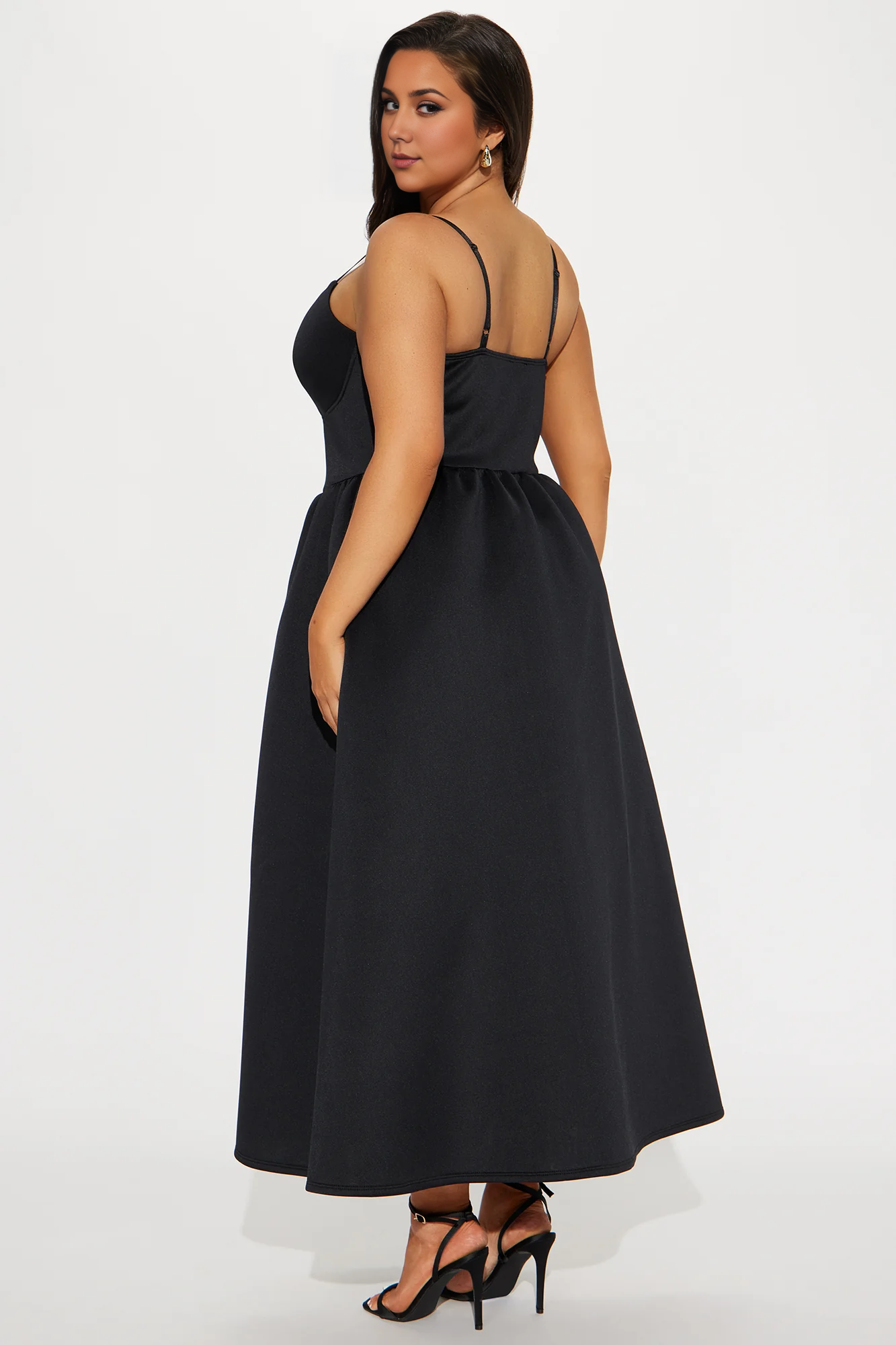Weitese Dress A Line Gown Black Party Dress Off Shoulder Sleeveless With Ankle Length