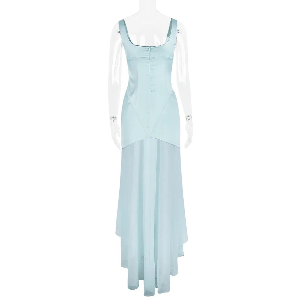 Weitese Dress Elegant Women Spring High Chiffon Splicing Dress Slim Backband Wrapped Hip Forged Face Dress Elegant Floor Evening Dress Prom Dress