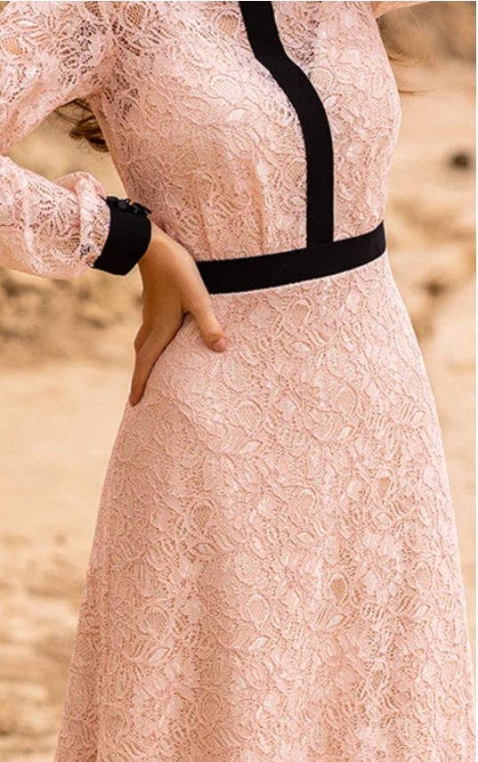 Weitese Dress Long Sleeved A Line Modest Lace Evening Dress Prom Dress Formal Wear Dresses