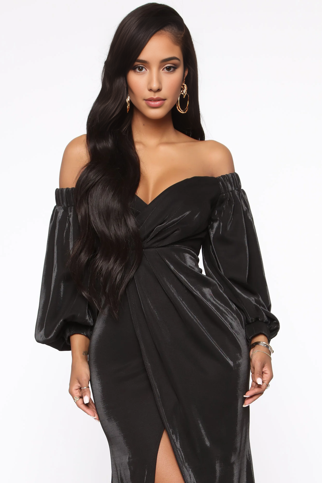 Weitese Dress Off Shoulder Long Sleeves Sweetheart Neck Mermaid Party Dress With Slit