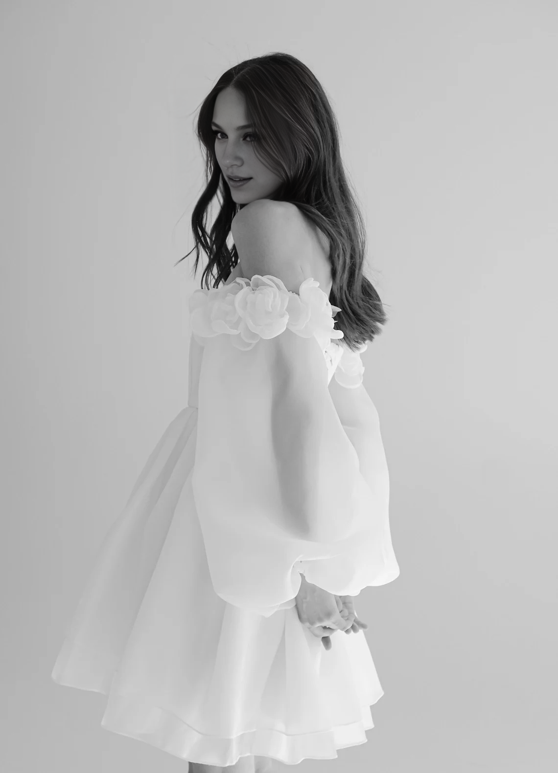 Weitese Dress Short Wedding Dress Elegant Dress Off Shoulder A-line Reception Dress Engagement Dress Bride Dress