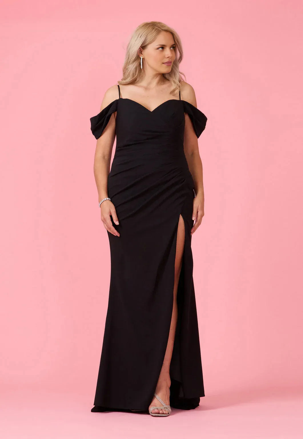 Weitese Dress Spaghetti Straps Formal Off The Shoulder Wrap Evening Dress Emerald Green With Side Slit Prom Dress