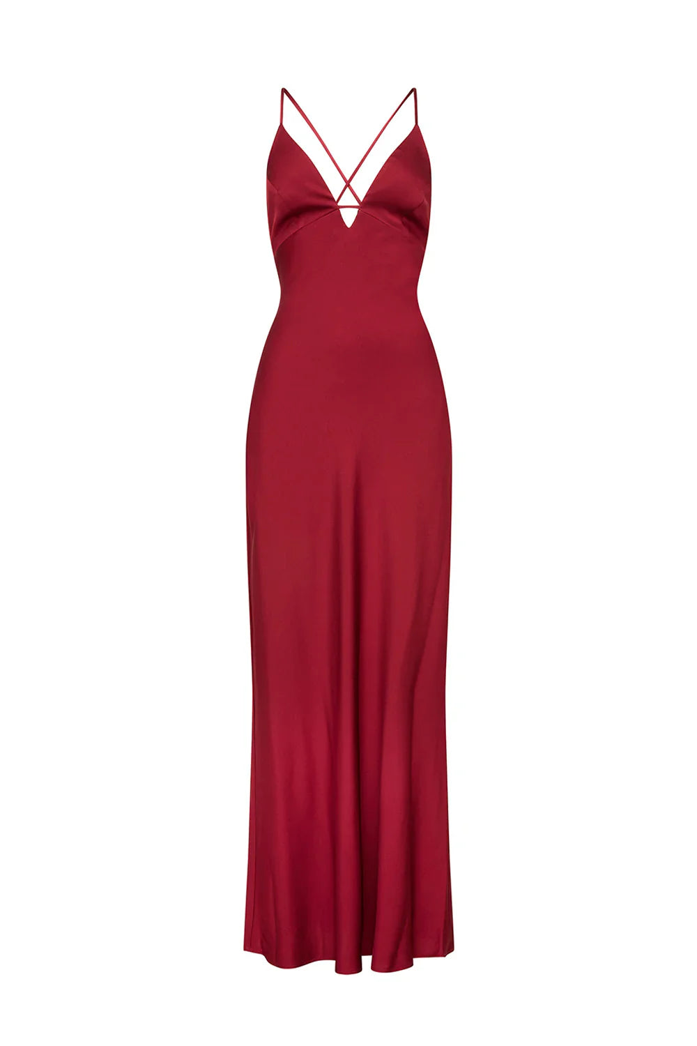 Weitese Dress Spaghetti Straps Sexy Backless Prom Dress Column Sleeveless Floor-Length Solid Color Maxi Dress