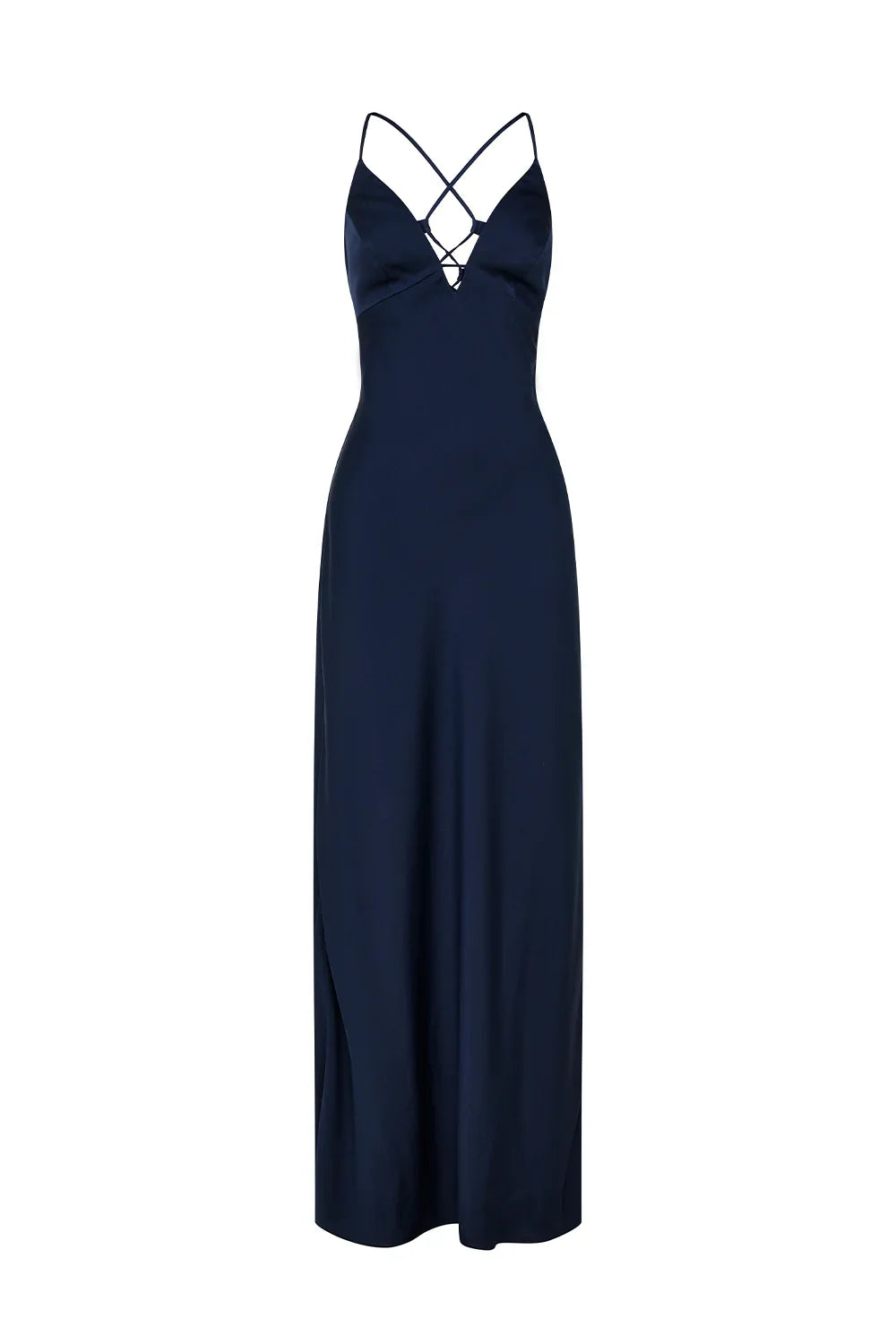 Weitese Dress Spaghetti Straps Sexy Backless Prom Dress Column Sleeveless Floor-Length Solid Color Maxi Dress