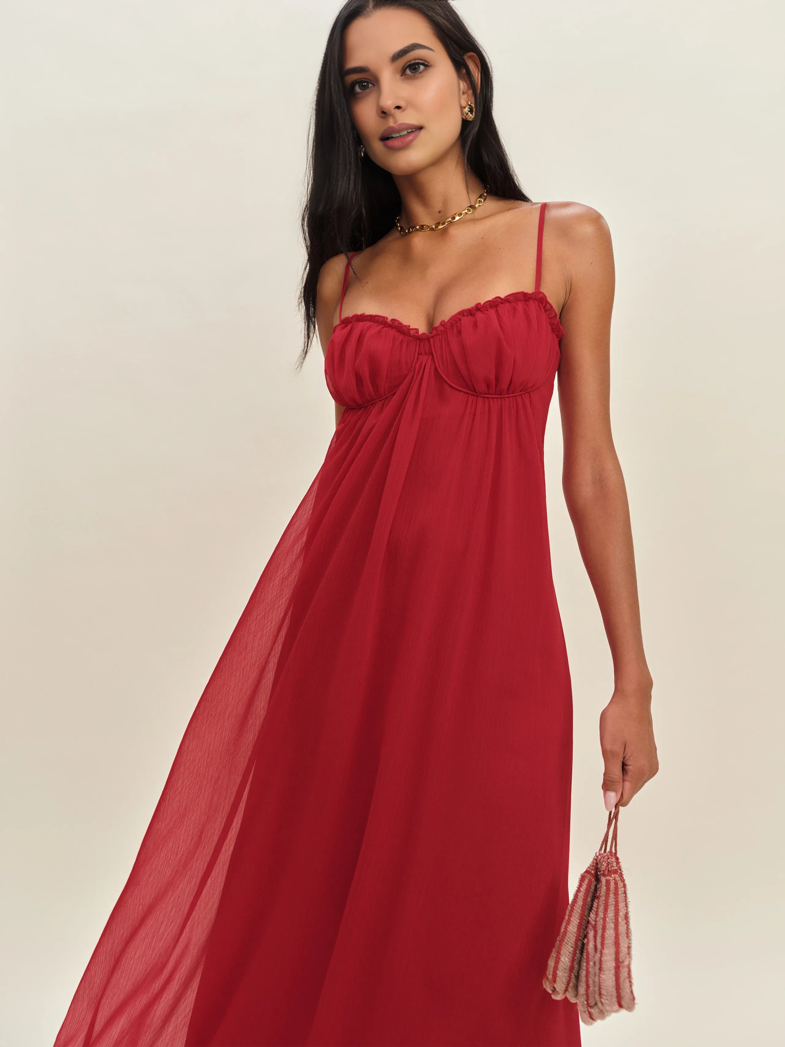 Weitese Dress Vintage Spaghetti Straps Sleeveless Mermaid Prom Dress Maxi Dress Backless A-Line Evening Dress