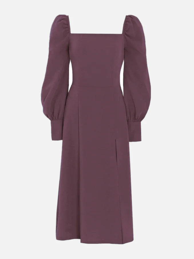 Weitese Formal Women's Dresses Square-neckline Split-hem Midi Dress Prom Dresses Stores