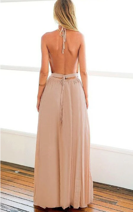 Weitese Dress Chiffon Ankle-length A Line Sleeveless Simple Evening Dress with Split Front Prom Dress Formal Wear Dresses