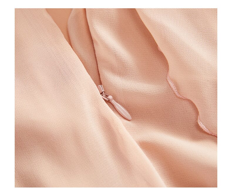 Lace Irregular Dress In Pink