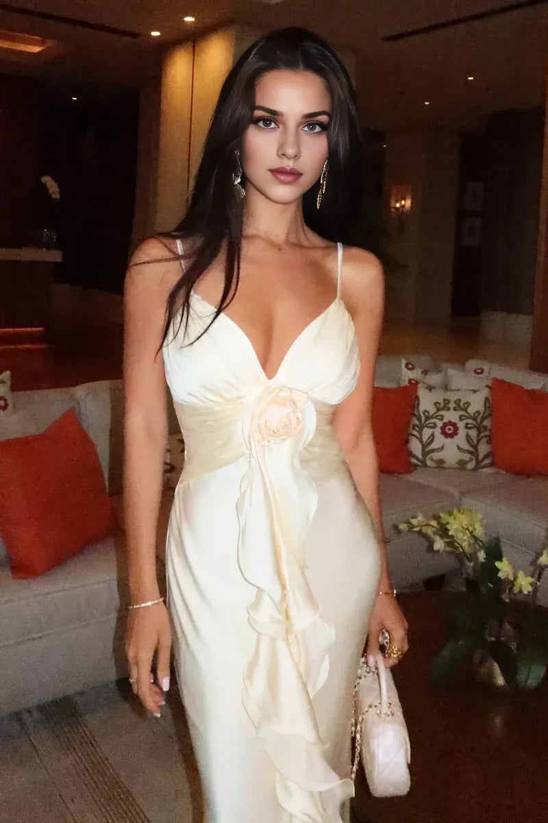 Robe Weitese, magnifique robe sirène à bretelles spaghetti en satin, longue robe de soirée, robe de bal 