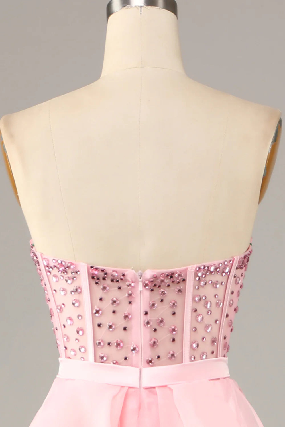 Weitese Princess A Line Sweetheart Black Corset Prom Dress with Beding