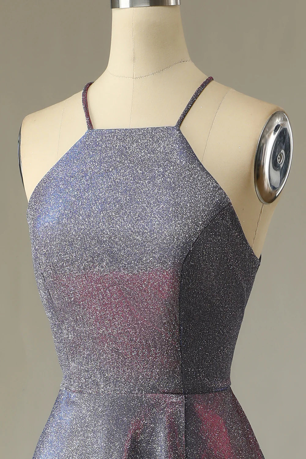 Glitter Blue+Violet Long Prom Dress