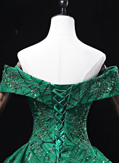 Vestido de fiesta verde de tul con escote en forma de corazón para dulces 16