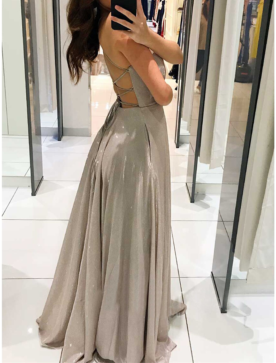 Women's Prom Dress Party Dress New Year's Eve Dress Wedding Guest Dress Long Dress Maxi Dress Red Blue Beige Sleeveless Ruched Fall