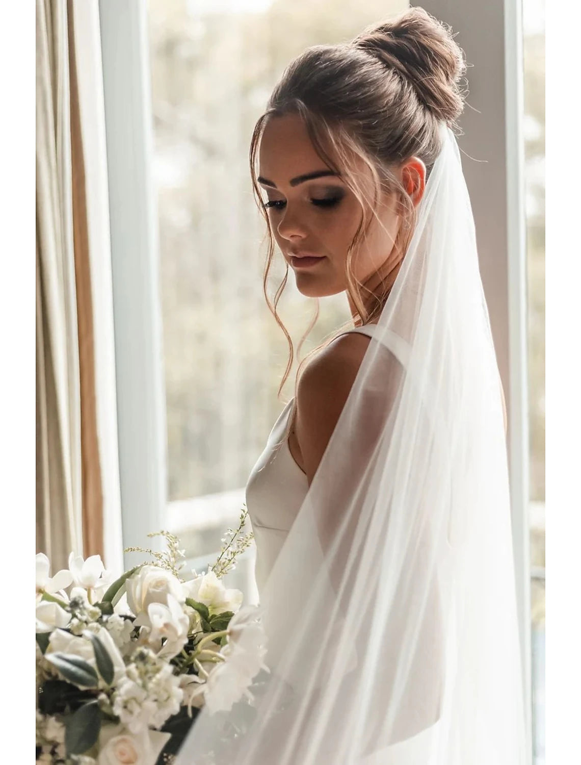 One-tier Formal Style / Simple / Classic & Timeless Wedding Veil Chapel Veils