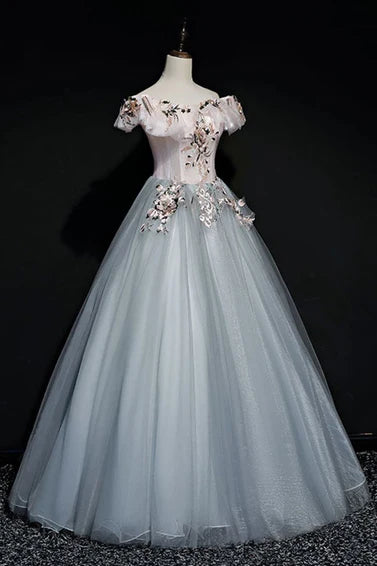 A-line Off Shoulder Long Off Shoulder Party Dress