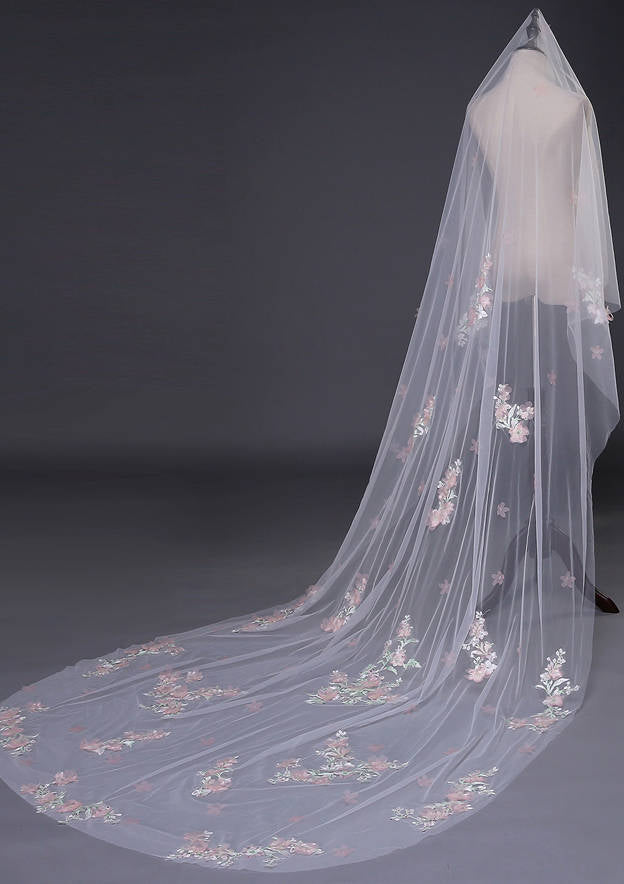 Tulle One-tier Cathedral Bridal Veils