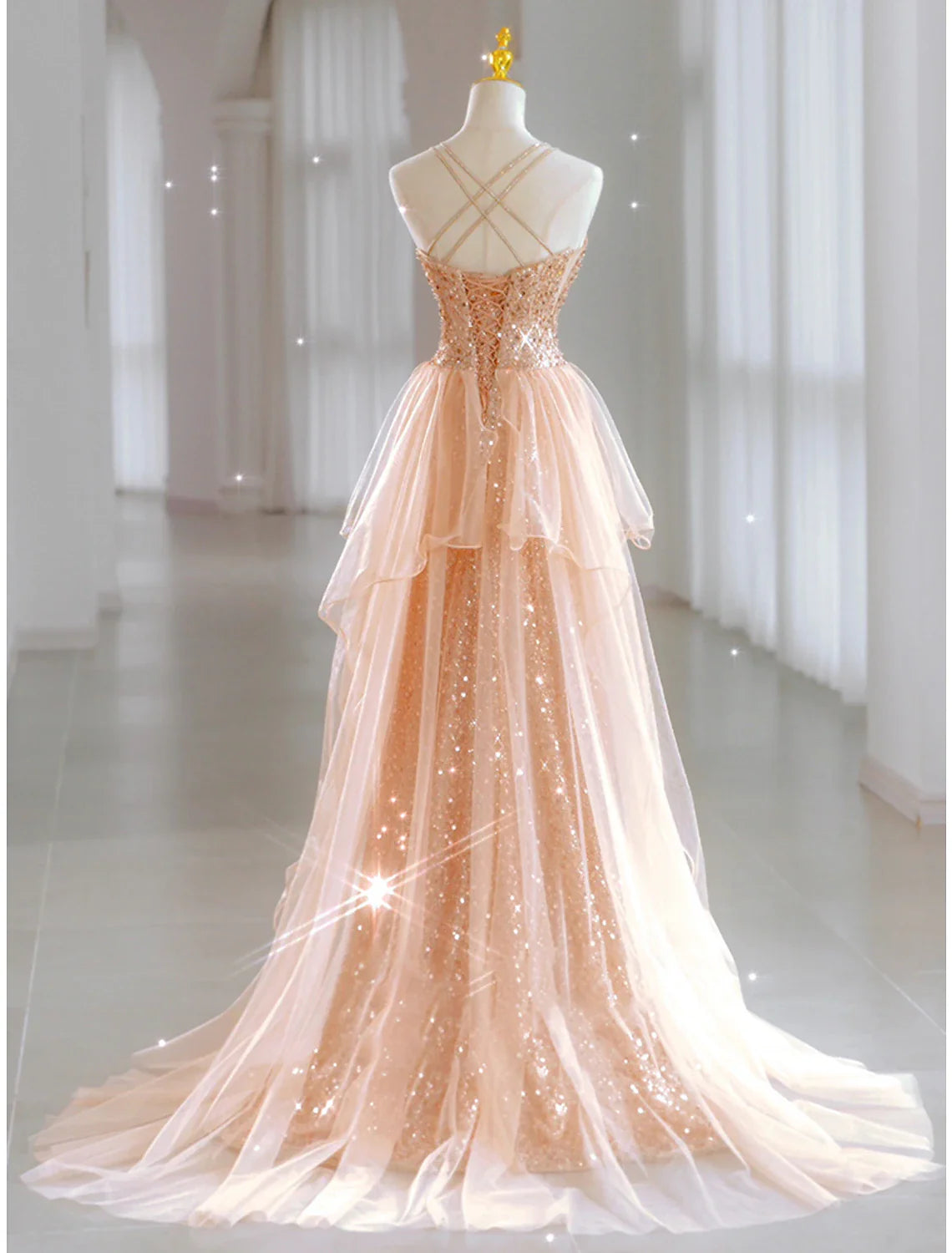 A-Line Party Dresses Party Dress Party Wear Floor Length Sleeveless Sweetheart Tulle