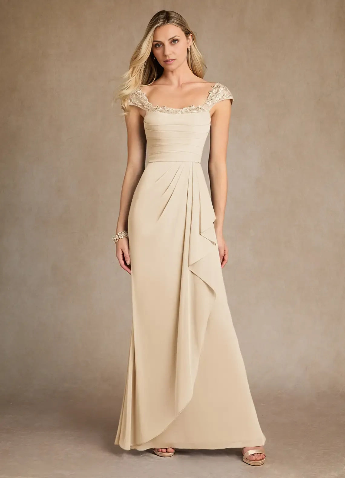 Weitese Dress Stormy Sweetheart Sheath Lace Mother Of The Bride Evening Dress Fashion Cape Sleeve Back Zip Mother Of The Groom Dresses