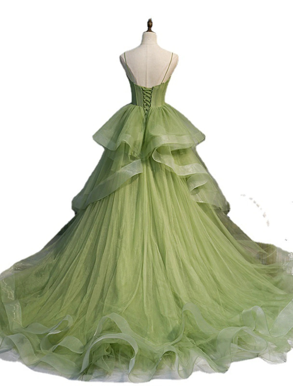 Ball Gown Quinceanera Dresses Elegant Dress Performance Sweet 16 Court Train Sleeveless Spaghetti Strap Tulle