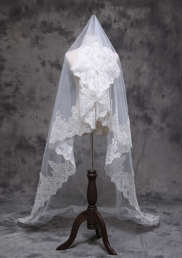 Tulle One-tier Cathedral Bridal Veils