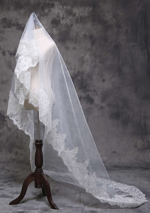 Tulle One-tier Cathedral Bridal Veils