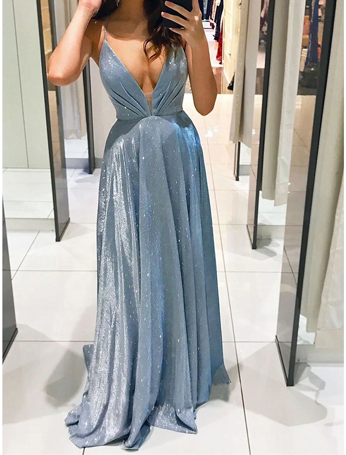 Women's Prom Dress Party Dress New Year's Eve Dress Wedding Guest Dress Long Dress Maxi Dress Red Blue Beige Sleeveless Ruched Fall