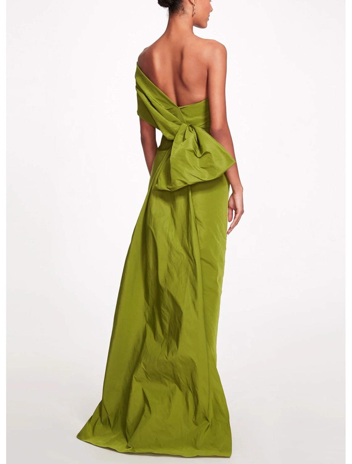Sheath / Column Evening Gown Elegant Dress Formal Prom Sweep / Brush Train Sleeveless One Shoulder Taffeta Backless