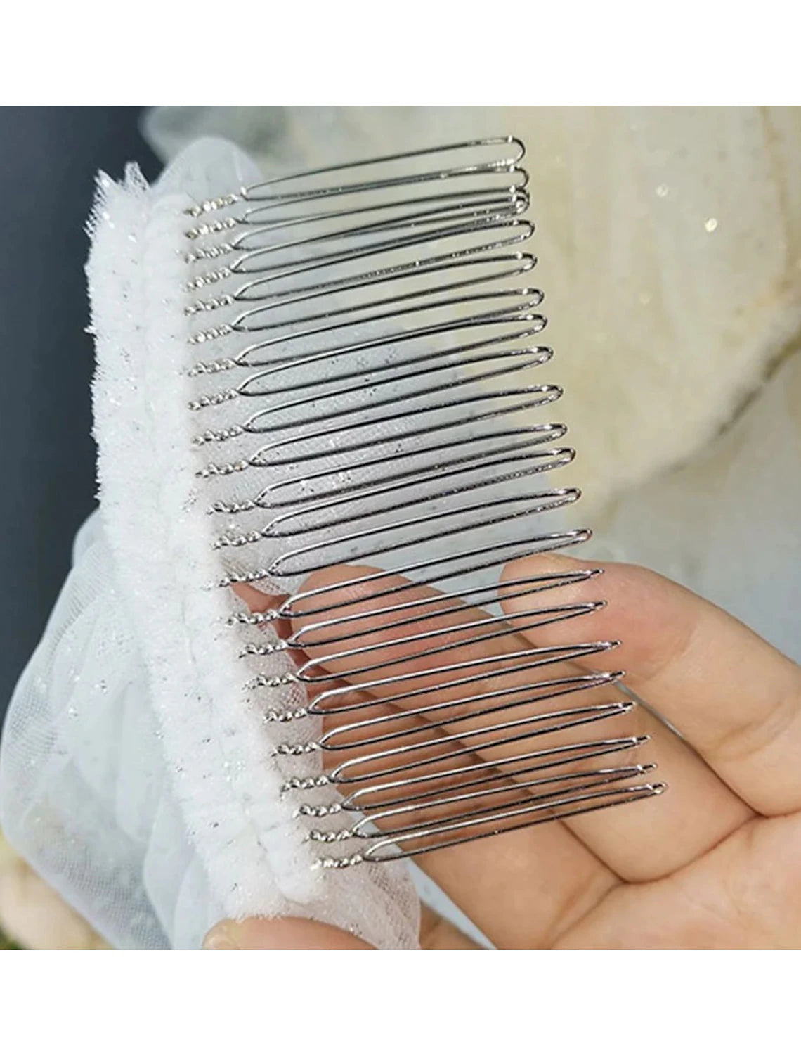 One-tier Sparkle & Shine / Hyperbole Wedding Veil Cathedral Veils