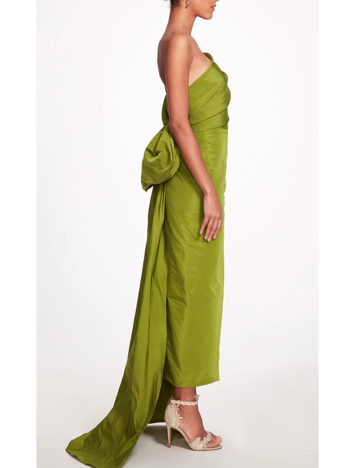 Sheath / Column Evening Gown Elegant Dress Formal Prom Sweep / Brush Train Sleeveless One Shoulder Taffeta Backless