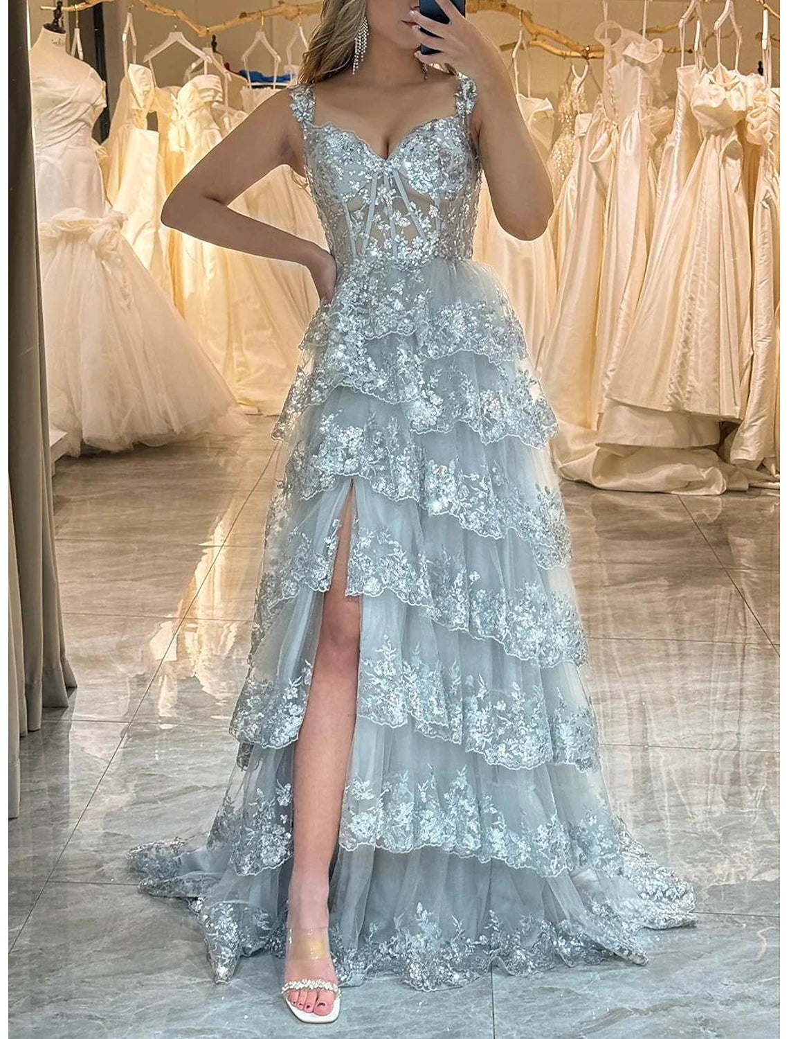 Vestidos de fiesta de sirena con corsé, vestido para invitados de boda, fiesta de noche, cola de corte, sin mangas, hombros descubiertos, tul
