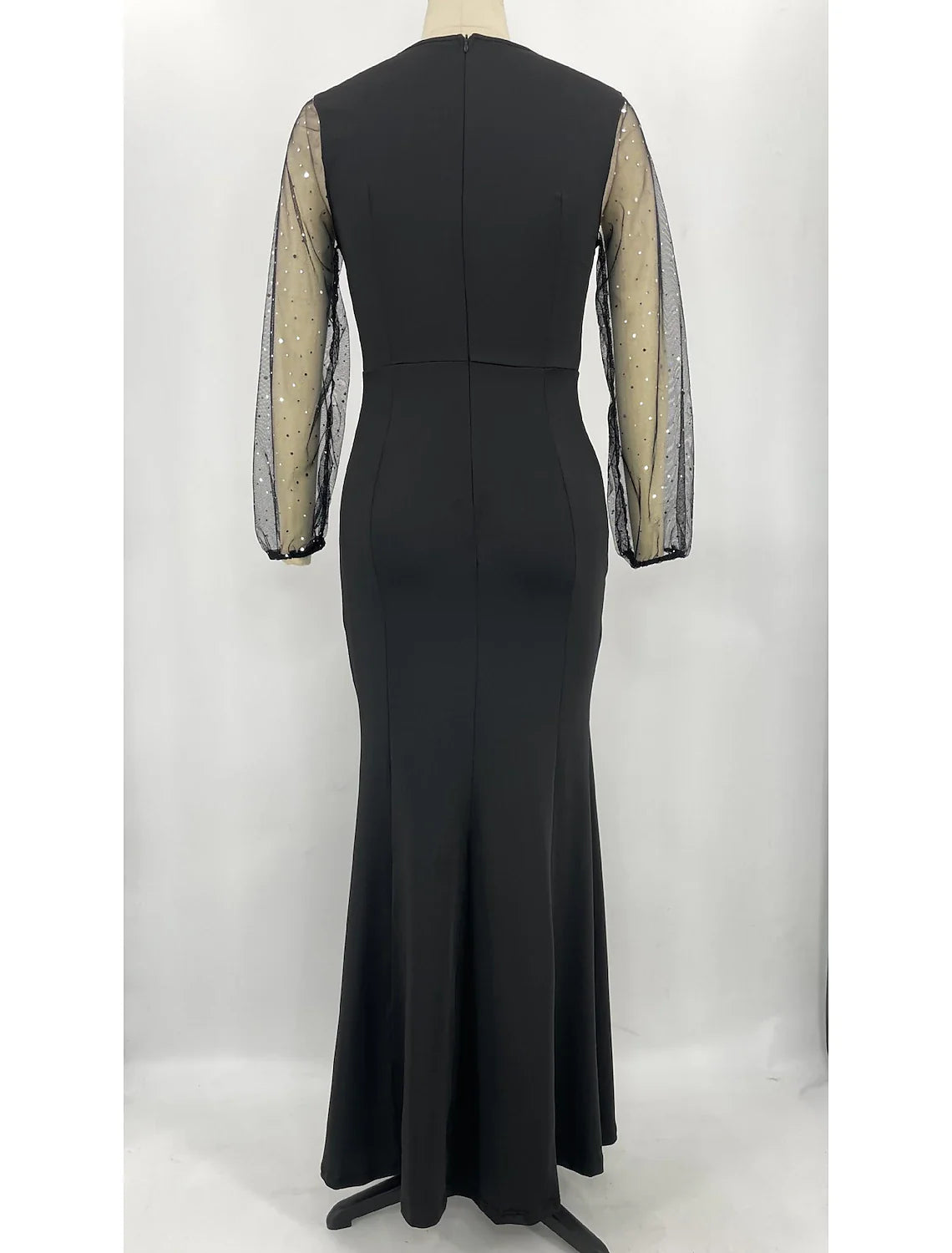 Mermaid / Trumpet Party Dresses Sparkle & Shine Dress Formal Floor Length Long Sleeve Jewel Neck Spandex