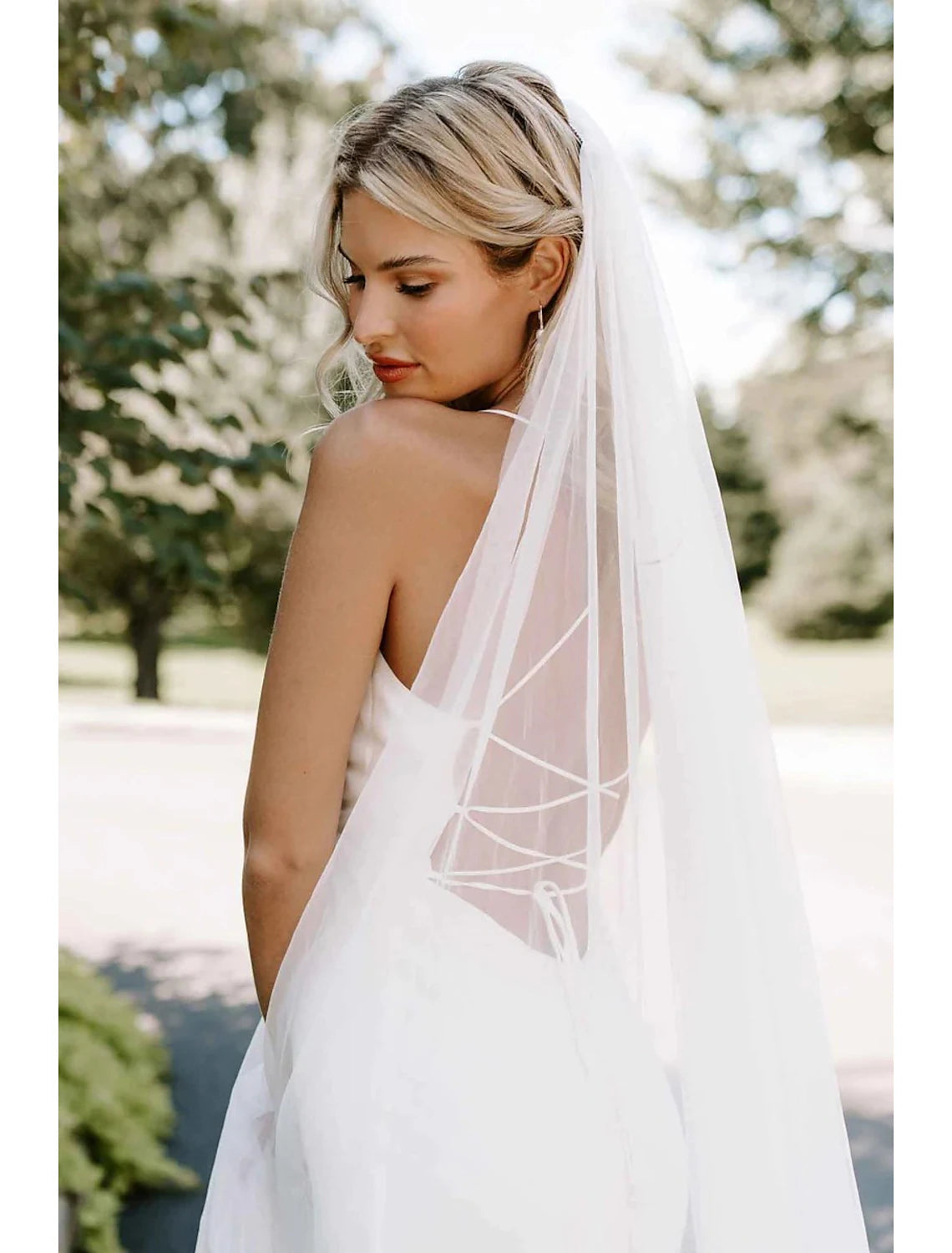 One-tier Simple / Classic Style Wedding Veil Chapel Veils