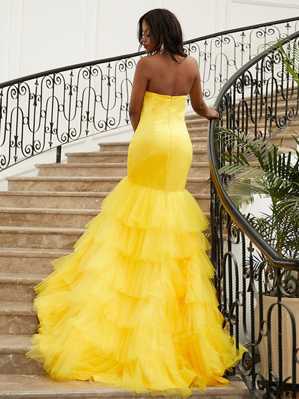 Layers Sweetheart Sleeveless Sweep/Brush Train Dresses