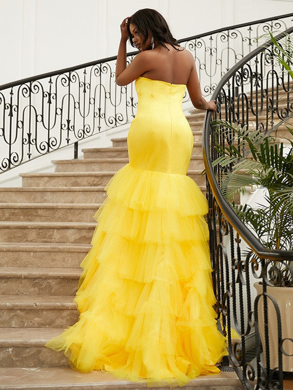 Layers Sweetheart Sleeveless Sweep/Brush Train Dresses