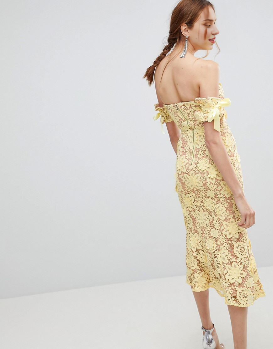 Weitese Formal Wear Dresses Light Yellow Sweetheart Off Shoulder Lace Cocktail Dress Formal Party Dress Prom Dresses Shops Formal Women's Dresses