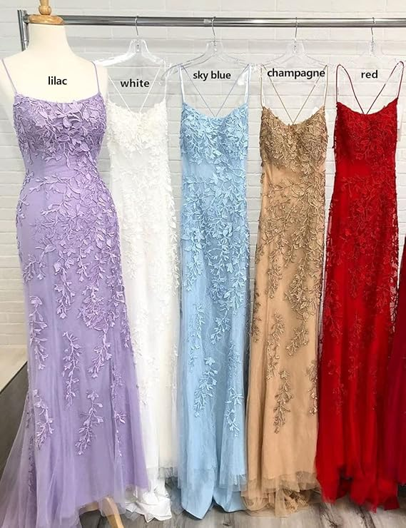 Weitese Trumpet/Mermaid Sleeveless Off-the-Shoulder Sweep/Brush Train Lace Tulle Dresses