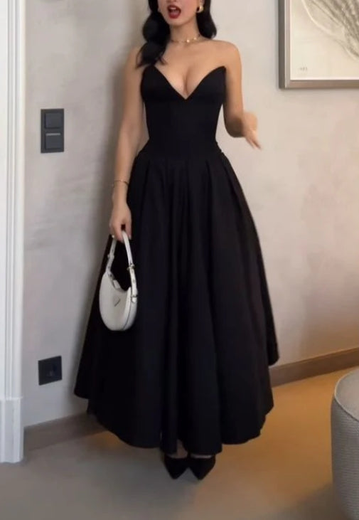 A Line Elegant Strapless Sexy Party Prom Dresses